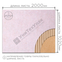 Гофрокартон 2000*1020 белого цвета