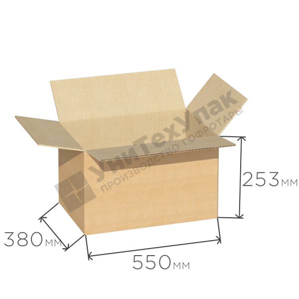 Гофрокороб 550*380*253 мм Т-24 (профиль B) бурый Гофрокороб 550*380*253 мм Т-24 (профиль B) бурый
